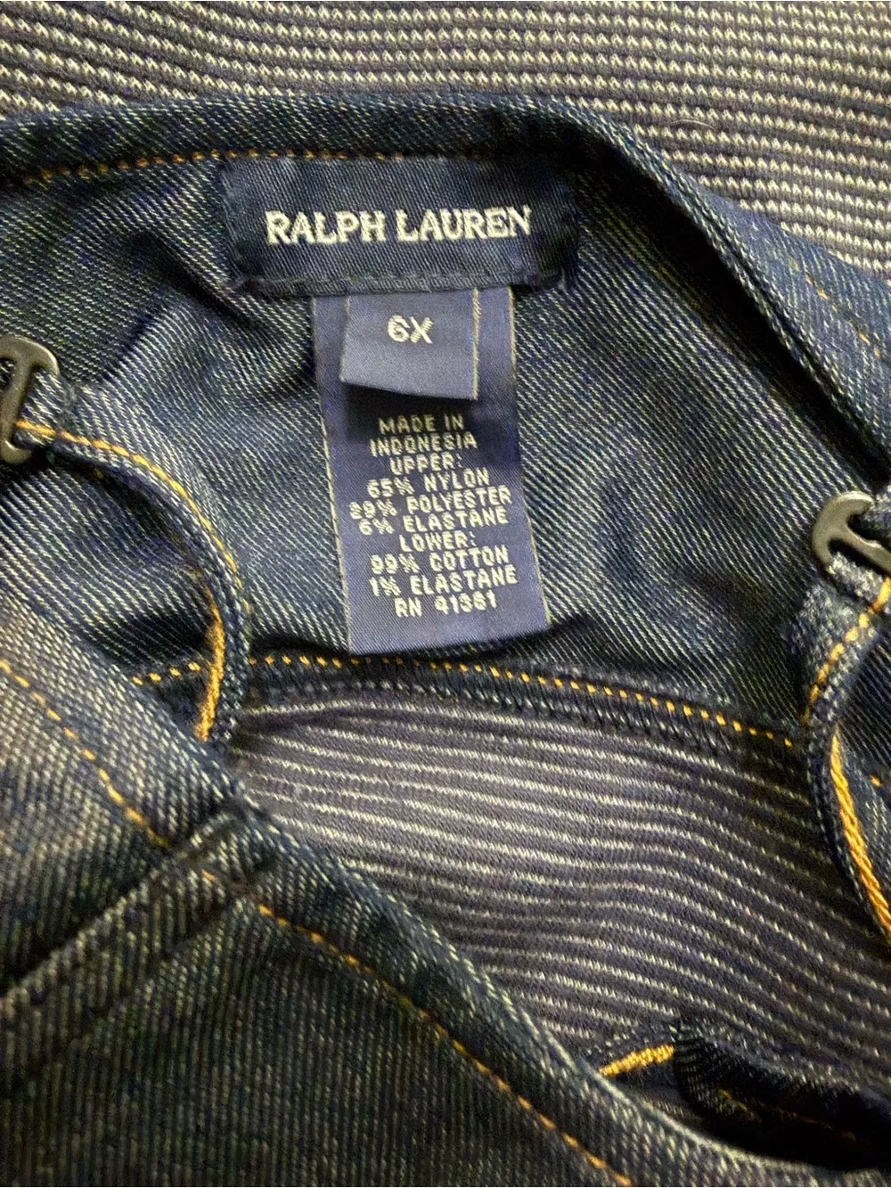 Ralph Lauren Navy and White Striped Tank Dress. Adjustable tie straps